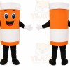 Orange Tube Mascot Costume