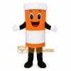 Orange Tube Mascot Costume Orange Tube Mascot Costume