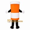 Orange Tube Mascot Costume Orange Tube Mascot Costume