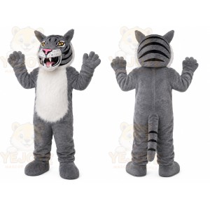 Gray Tiger Mascot Costume