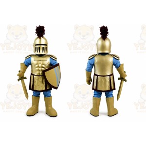 Gold Knight Mascot Costume