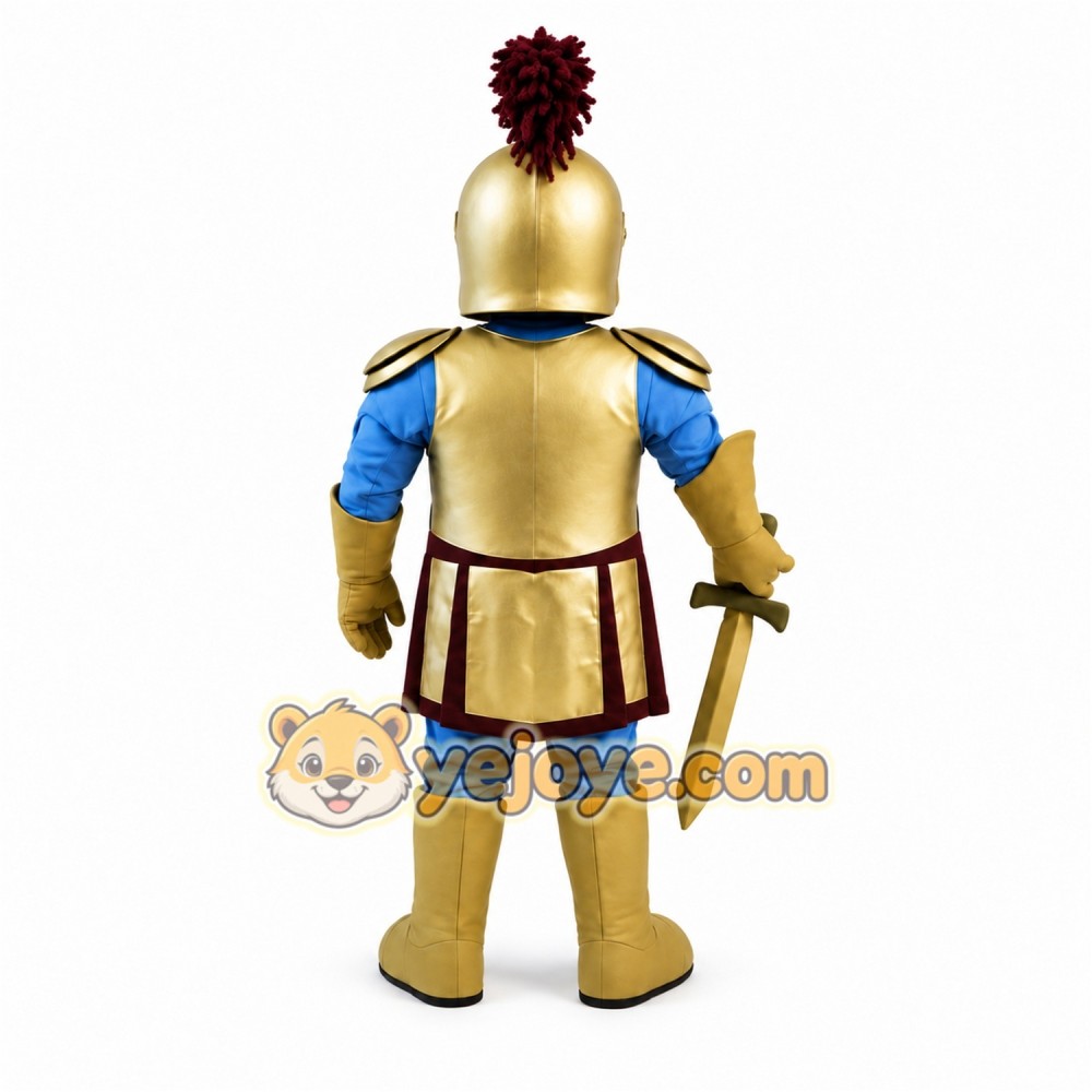 Gold Knight Mascot Costume Gold Knight Mascot Costume
