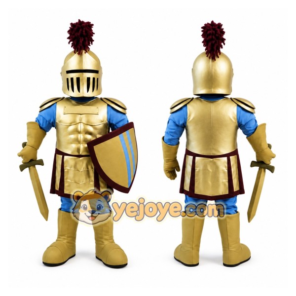 Gold Knight Mascot Costume
