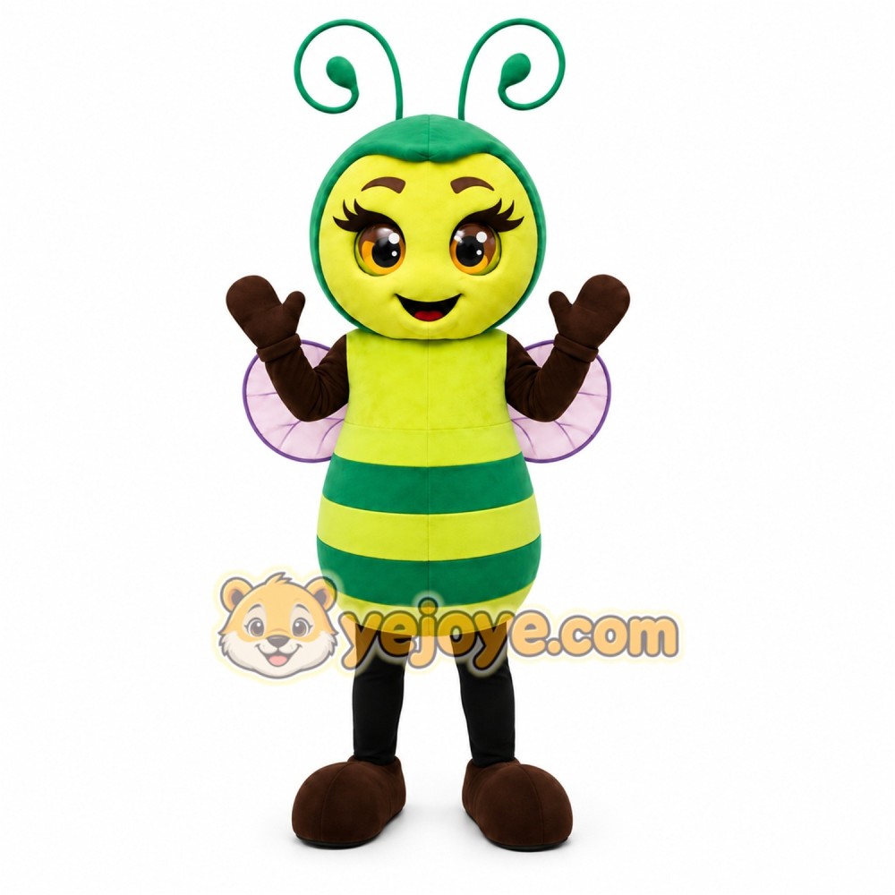 Green Bee Mascot Costume