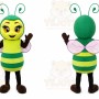 Green Bee Mascot Costume