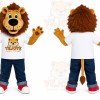 Lion White Shirt Mascot Costume