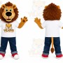 Lion White Shirt Mascot Costume