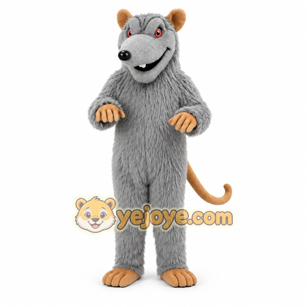 Gray Mouse Mascot Costume Gray Mouse Mascot Costume