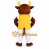 Bull Yellow Vest Mascot Costume Bull Yellow Vest Mascot Costume
