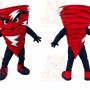 Red Tornado Mascot Costume