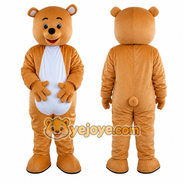 Tan Bear Mascot Costume