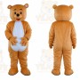Tan Bear Mascot Costume