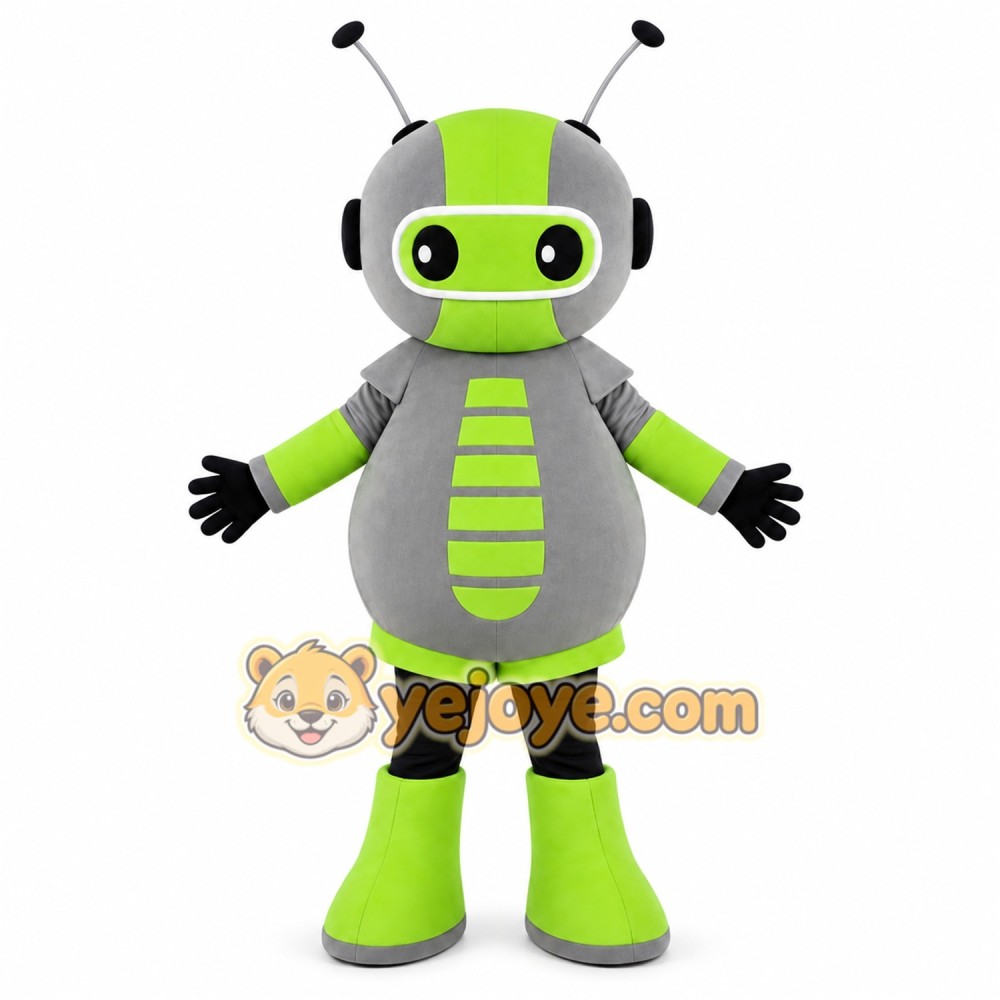 Green Robot Bug Mascot Costume Green Robot Bug Mascot Costume