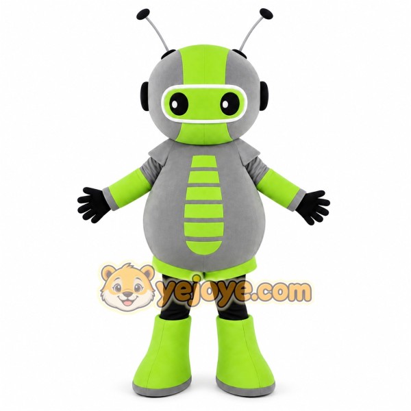 Green Robot Bug Mascot Costume