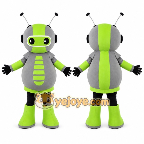 Green Robot Bug Mascot Costume