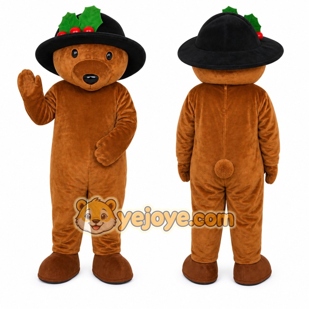 Brown Bear Hat Mascot Costume Brown Bear Hat Mascot Costume
