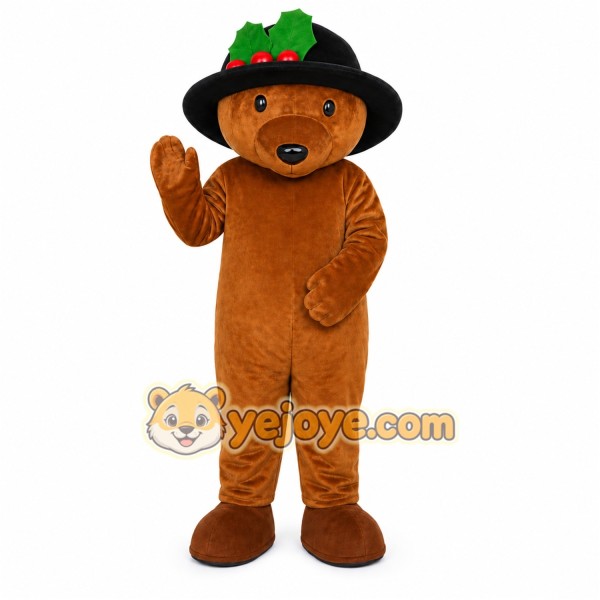 Brown Bear Hat Mascot Costume