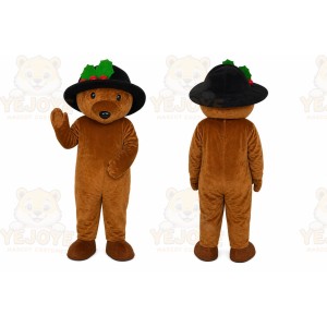 Brown Bear Hat Mascot Costume