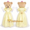 Bear Yellow Dress Mascot Costume