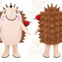 Beige Hedgehog Mascot Costume