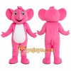 Pink Elephant Mascot Costume