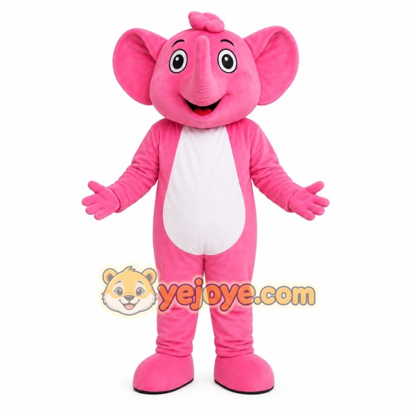 Pink Elephant Mascot Costume Pink Elephant Mascot Costume