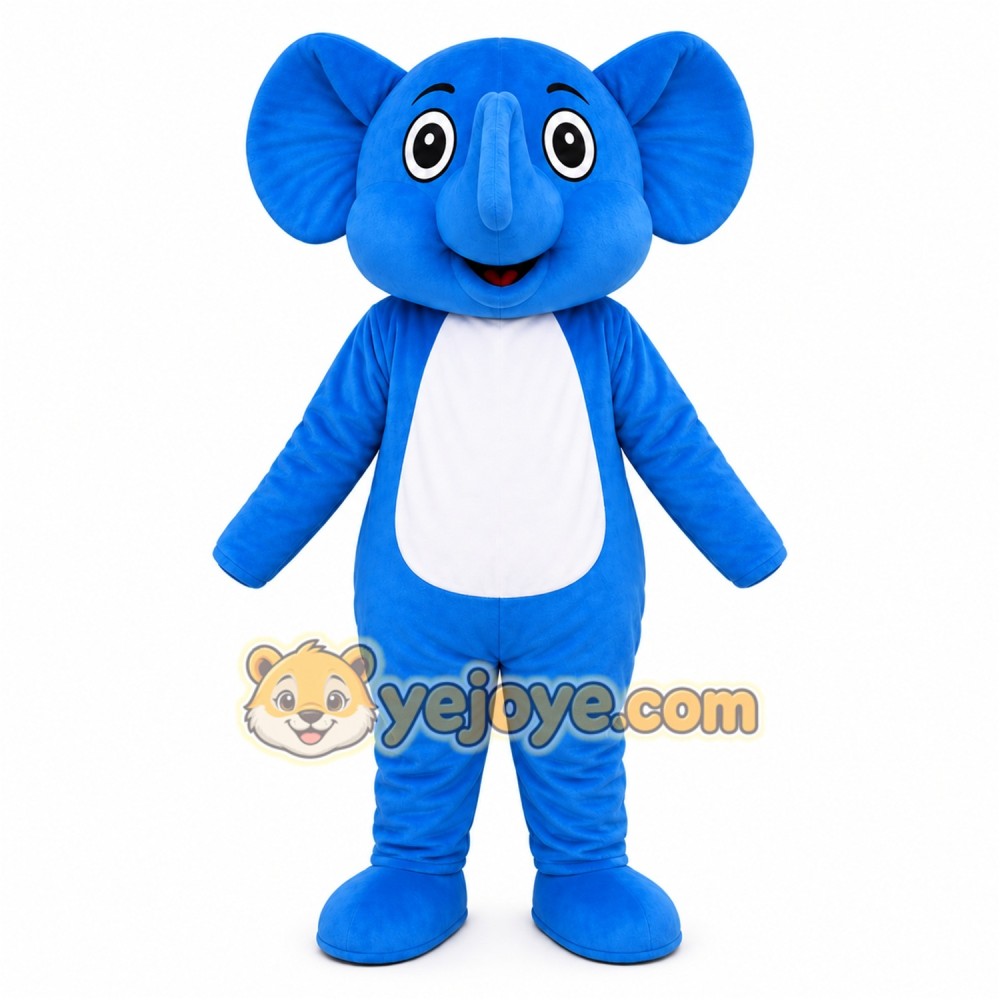 Blue Elephant Mascot Costume Blue Elephant Mascot Costume