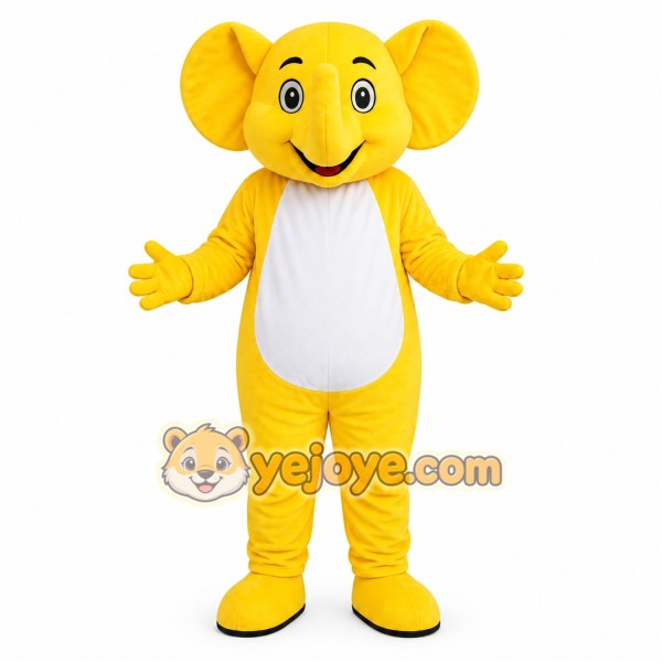 Yellow Elephant Mascot Costume