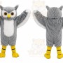 Gray Owl Mascot Costume