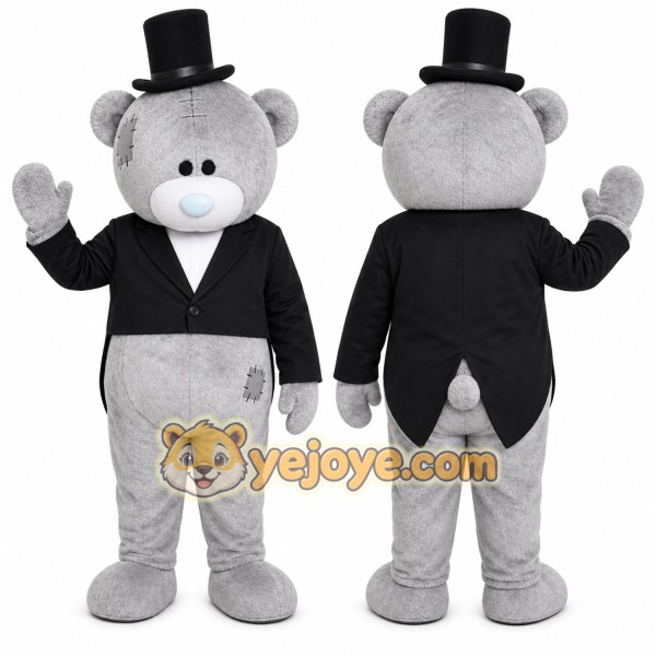 Top Hat Bear Mascot Costume