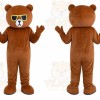 Brown Bear Glasses Mascot Costume