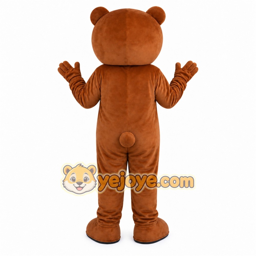 Brown Bear Glasses Mascot Costume