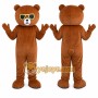 Brown Bear Glasses Mascot Costume