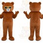 Brown Bear Glasses Mascot Costume