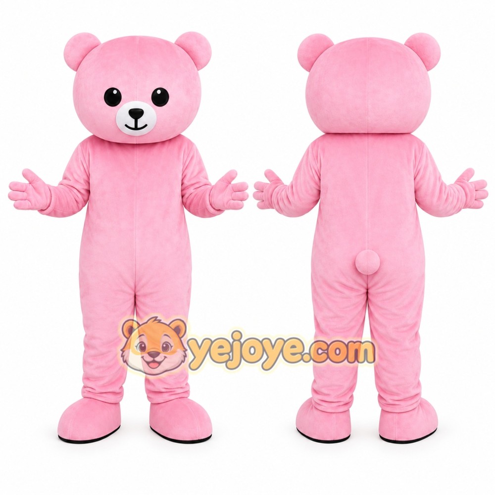 Pink Bear Mascot Costume Pink Bear Mascot Costume
