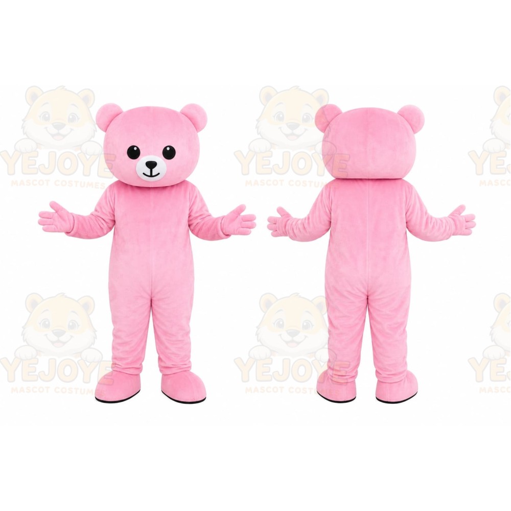 Pink Bear Mascot Costume