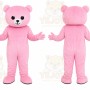 Pink Bear Mascot Costume