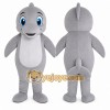 Gray Dolphin Mascot Costume Gray Dolphin Mascot Costume
