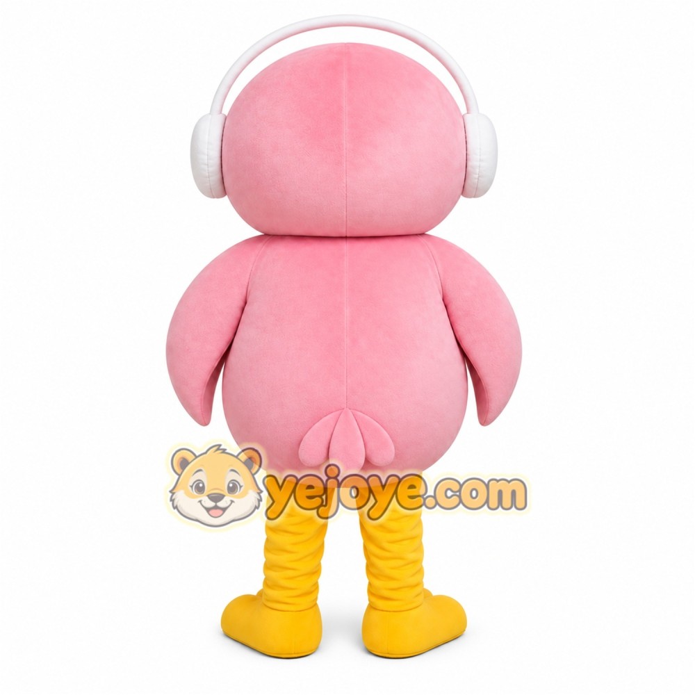 Pink Owl Mascot Costume Pink Owl Mascot Costume