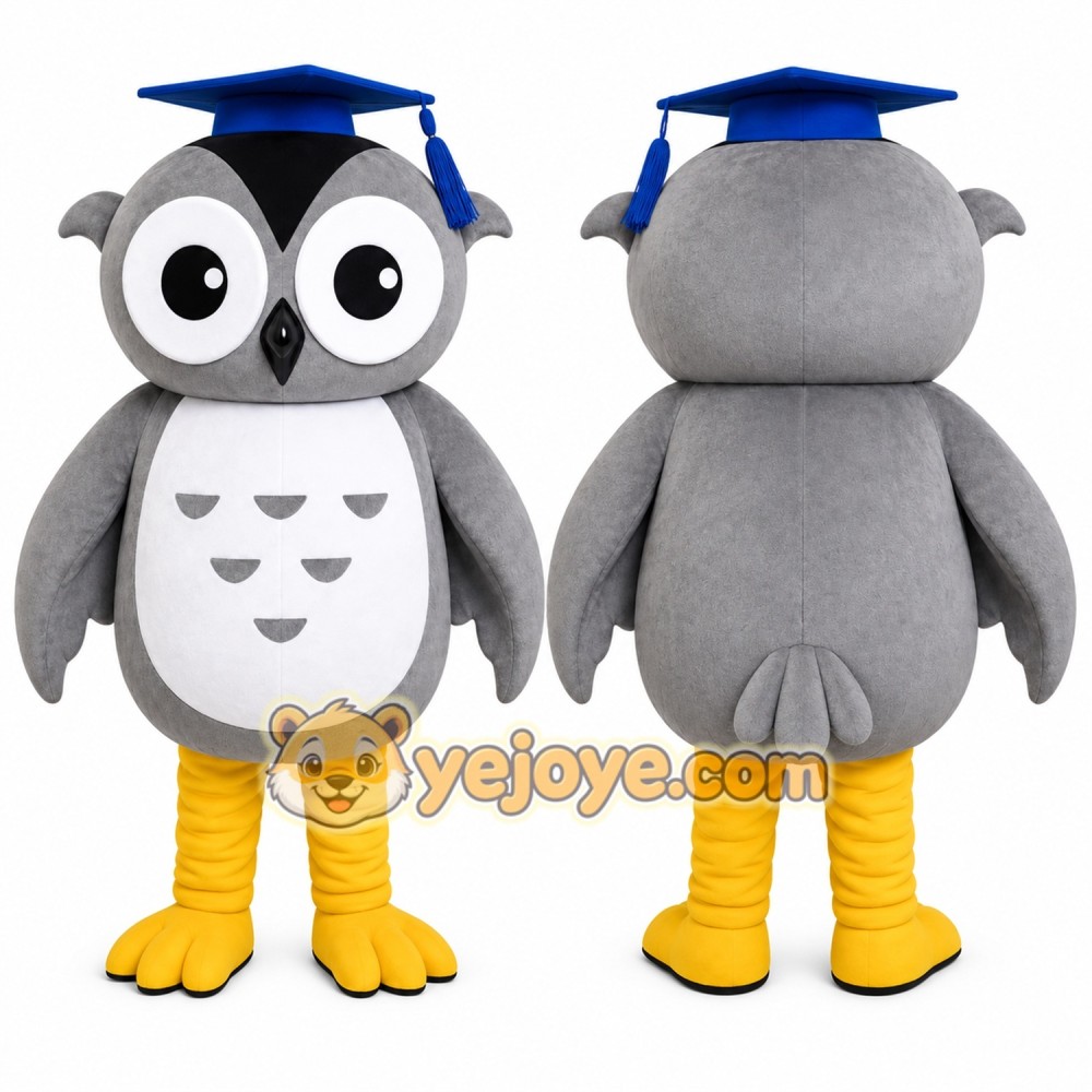Graduate Owl Mascot Costume Graduate Owl Mascot Costume