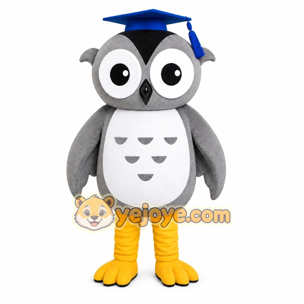 Graduate Owl Mascot Costume Graduate Owl Mascot Costume