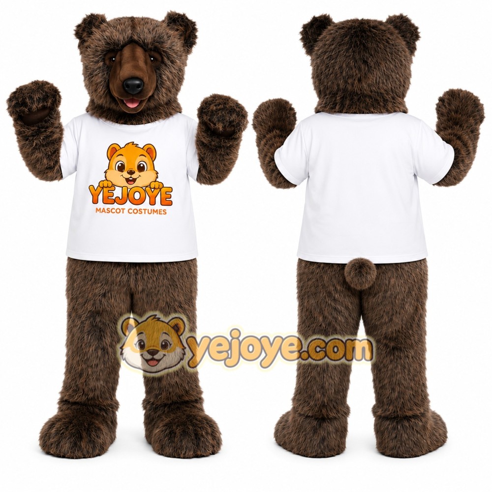Brown Bear Shirt Mascot Costume Brown Bear Shirt Mascot Costume