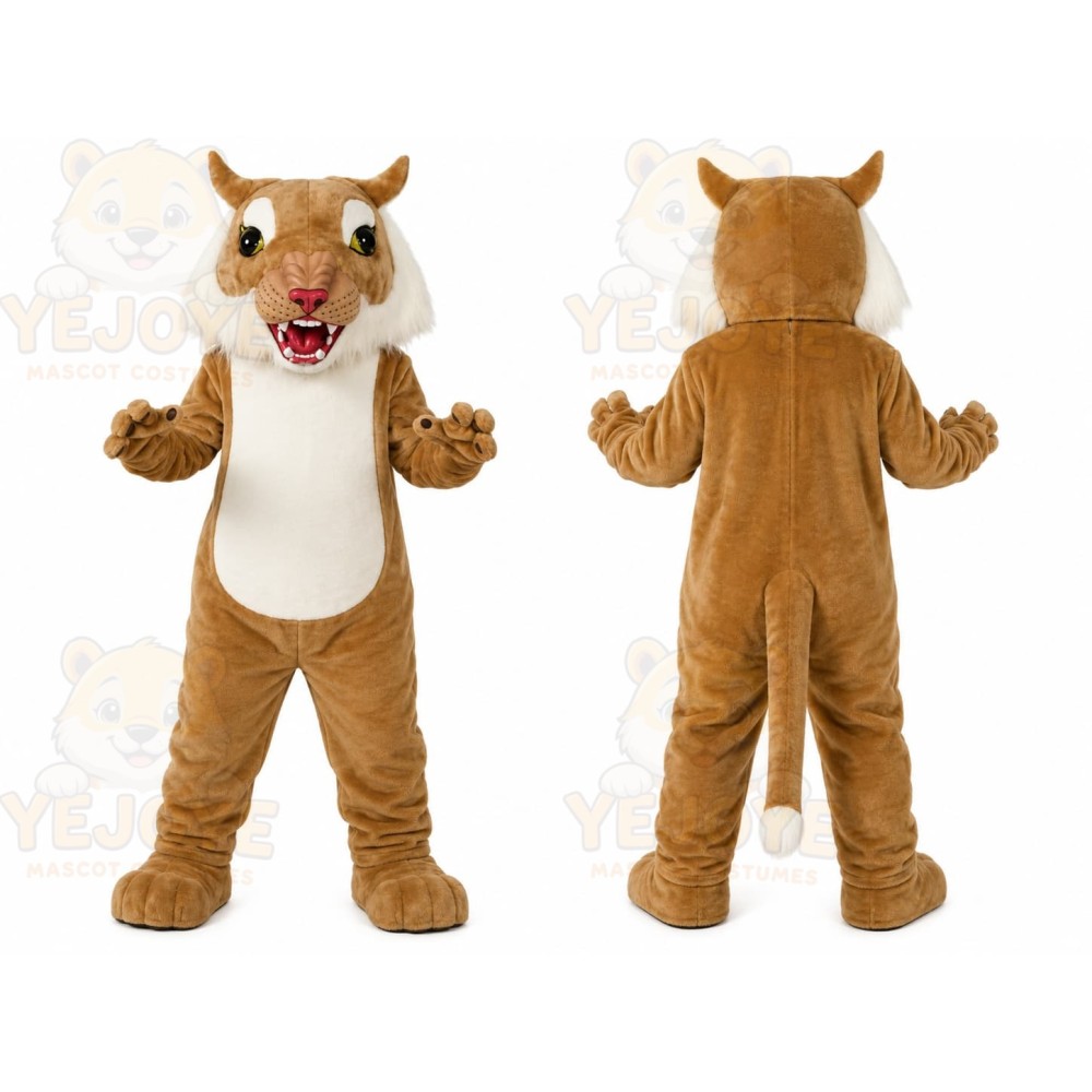 Tan Leopard Mascot Costume