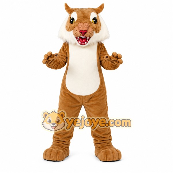 Tan Leopard Mascot Costume