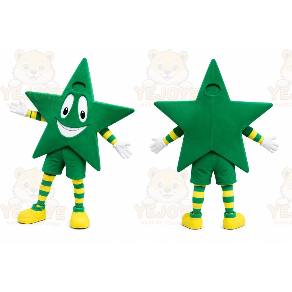 Green Star Mascot Costume
