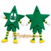 Green Star Mascot Costume Green Star Mascot Costume