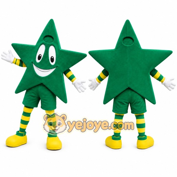 Green Star Mascot Costume