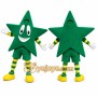 Green Star Mascot Costume