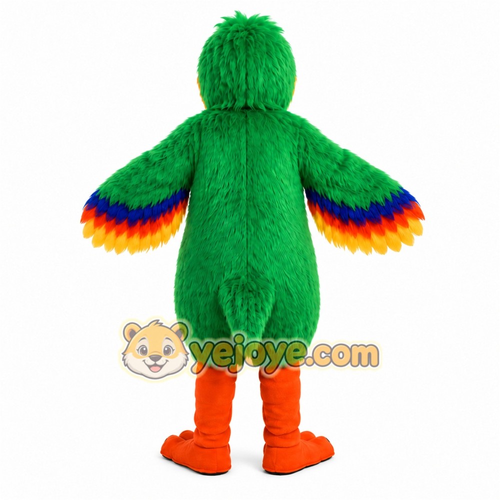 Green Parrot Mascot Costume Green Parrot Mascot Costume