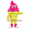 Pink Ice Cream Mascot Costume Pink Ice Cream Mascot Costume